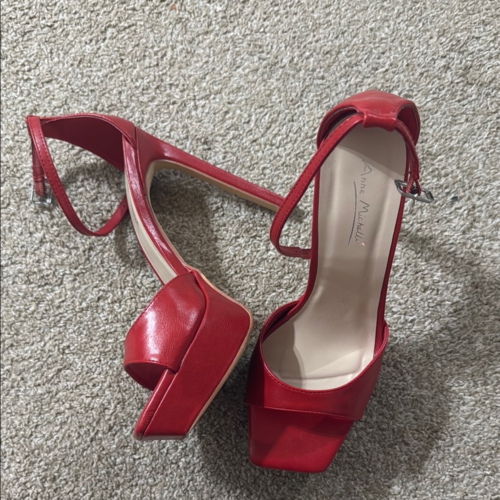 Anne Michelle Red Women's high heels